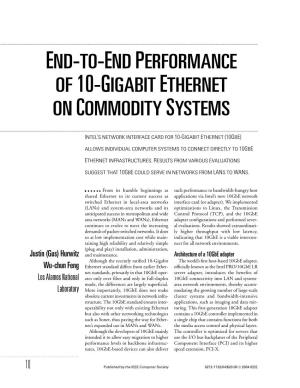 End-To-End Performance of 10-Gigabit Ethernet on Commodity Systems