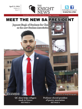 MEET the NEW SA PRESIDENT Japneet Singh of Students for Change Was Elected As the New Student Association President