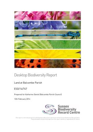 Desktop Biodiversity Report
