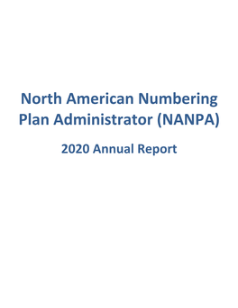 2020 NANPA Annual Report 2