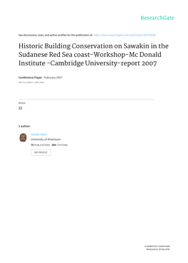 Historic Building Conservation on Sawakin in The.Pdf
