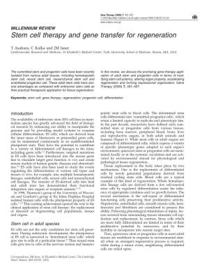 Stem Cell Therapy and Gene Transfer for Regeneration