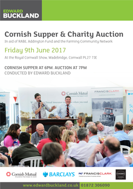 Cornish Supper & Charity Auction