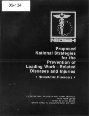 Proposed Nationa Strategy for the Prevention of Neurotoxic Disorders
