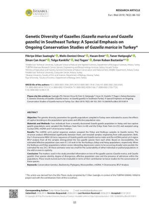 Genetic Diversity of Gazelles