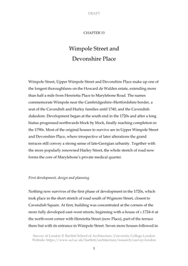 Chapter 13: Wimpole Street and Devonshire Place