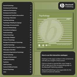 Catalogue 2007 Online Psychol