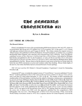 The Nemedian Chroniclers #21 [SS16]