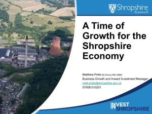 Economic Growth in the Shropshire Economy