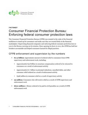 Enforcing Federal Consumer Protection Laws