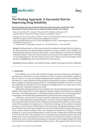 The Prodrug Approach: a Successful Tool for Improving Drug Solubility