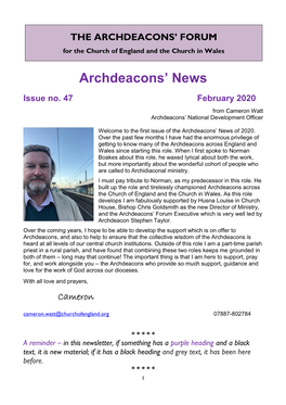 Archdeacons' News