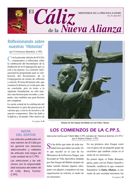 De La Nueva Alianza Una Publicación De La Curia General C.PP.S