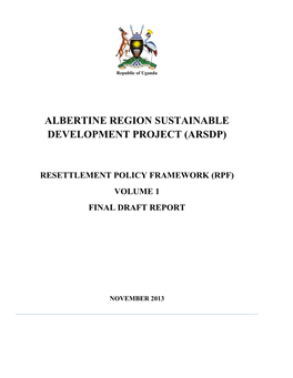 Albertine Region Sustainable Development Project (Arsdp)