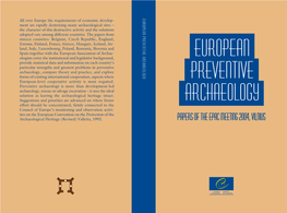 European Preventive Archaeology