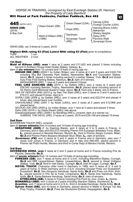 HORSE in TRAINING, Consigned by East Everleigh Stables (R. Hannon) the Property of Lady Bamford Will Stand at Park Paddocks, Further Paddock, Box 462