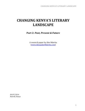 Changing Kenya's Literary Landscape