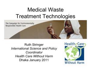 Medical Waste Treatment Technologies
