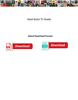 Adult Swim Tv Guide