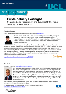 Sustainability Fortnight