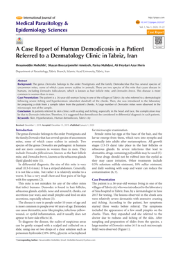 A Case Report of Human Demodicosis in a Patient Referred