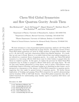 Chern-Weil Global Symmetries and How Quantum Gravity Avoids Them