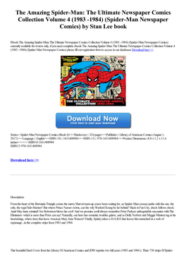 Spider-Man Newspaper Comics) by Stan Lee Book