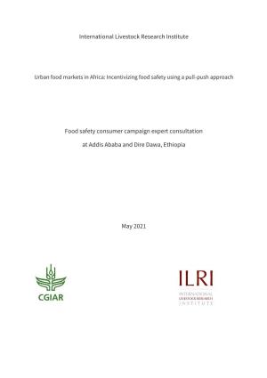 Food Safety Consumer Campaign Expert Consultation at Addis Ababa and Dire Dawa, Ethiopia