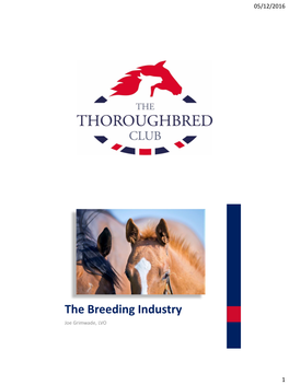 The Breeding Industry Joe Grimwade, LVO