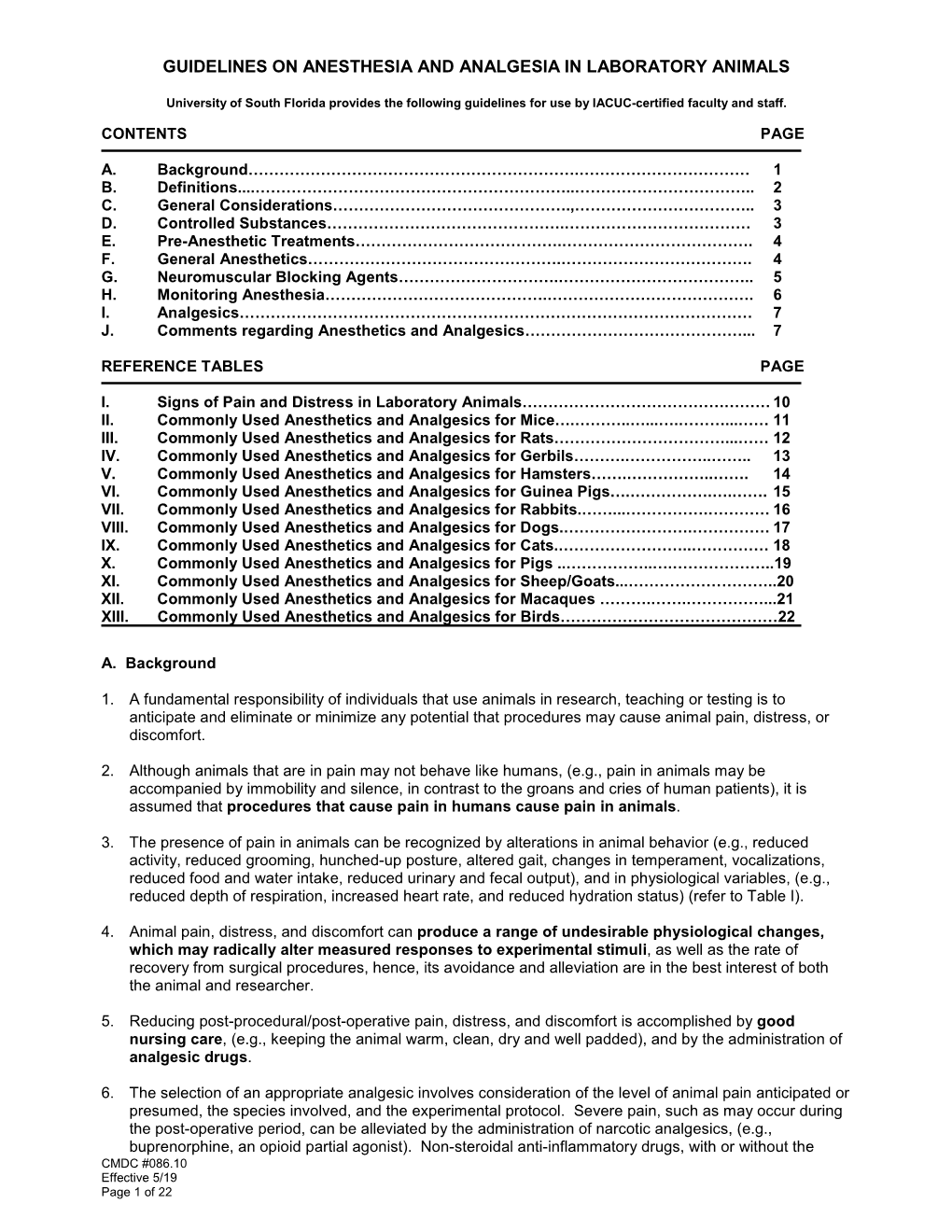 Anesthesia and Analgesia in Laboratory Animals