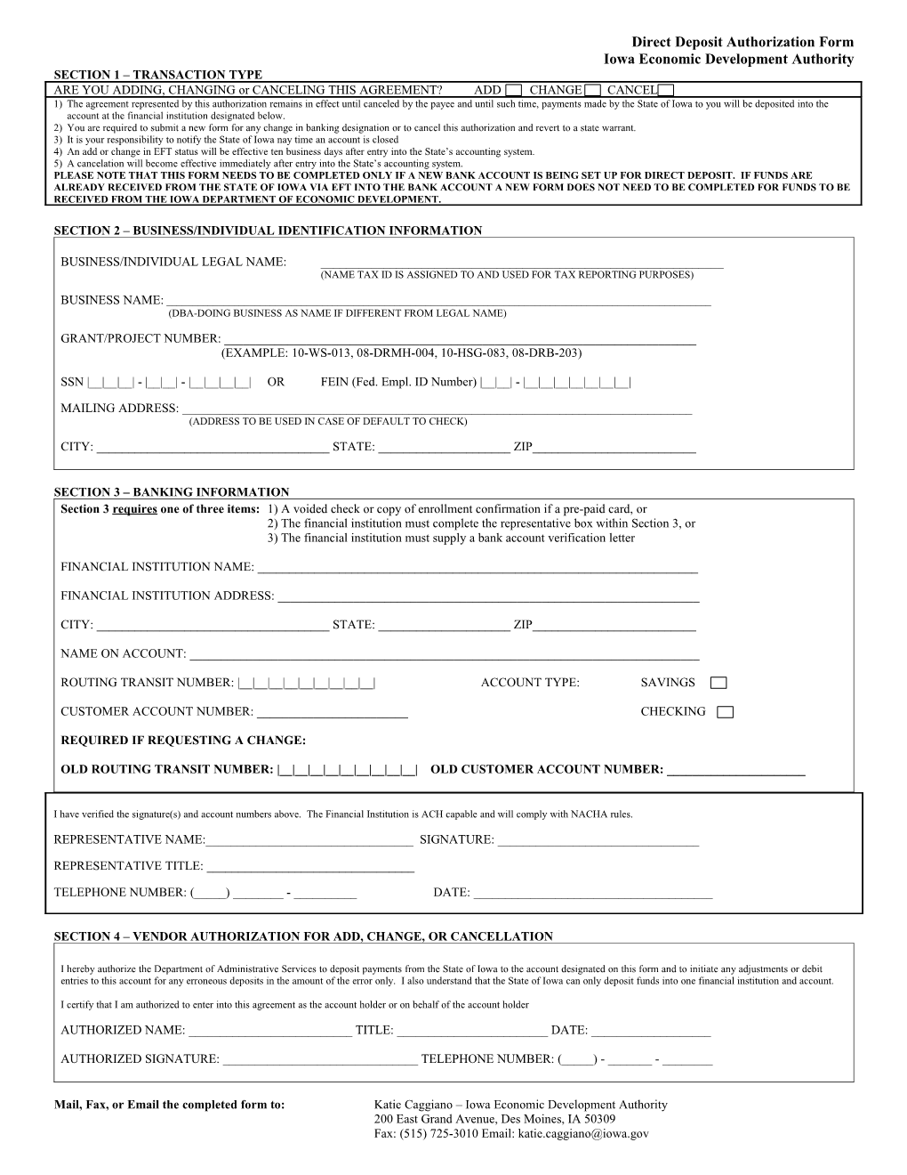 Direct Deposit Authorization Form s1