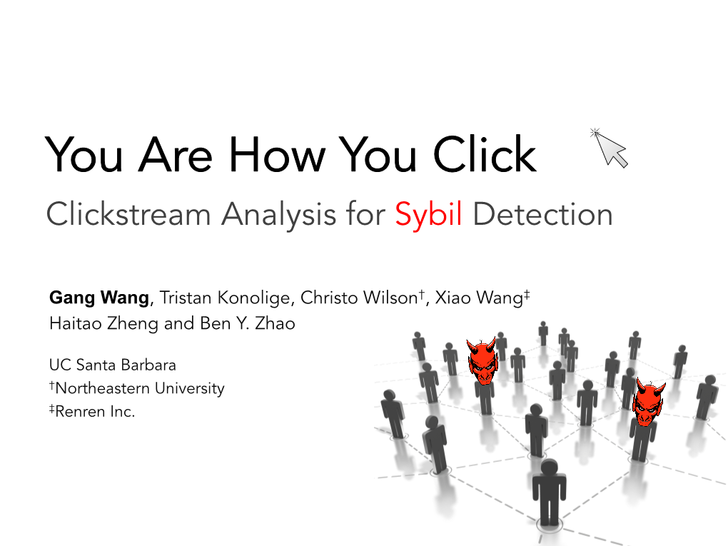 Clickstream Analysis for Sybil Detection