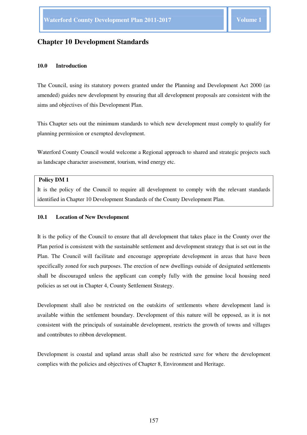 Chapter 10 Development Standards