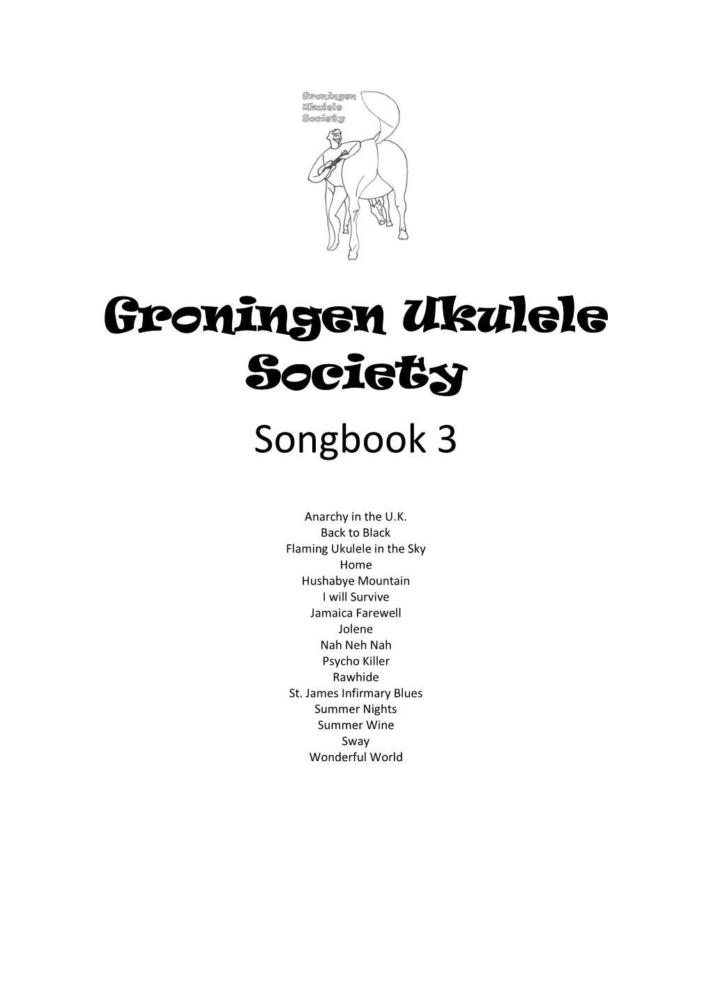 Groningen Ukulele Society Songbook 3