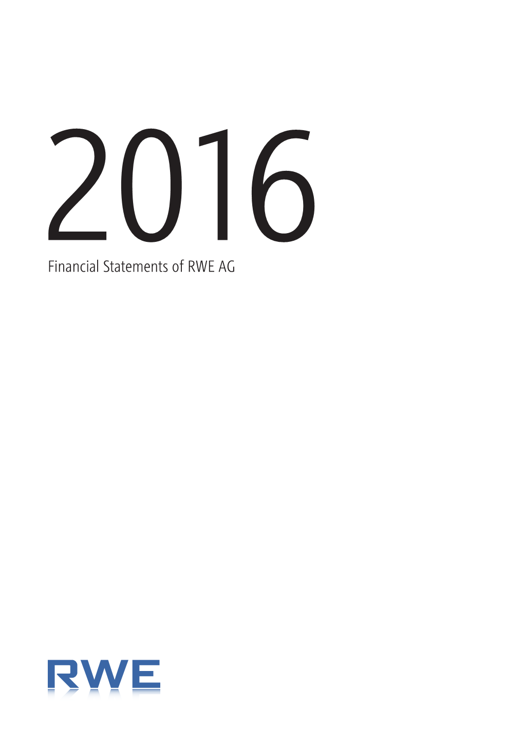 Financial Statements 2016 of RWE AG