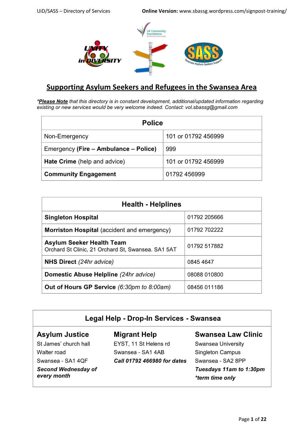 Supporting Asylum Seekers and Refugees in the Swansea Area