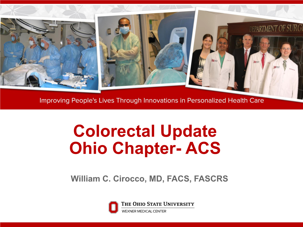 Colorectal Update Ohio Chapter- ACS