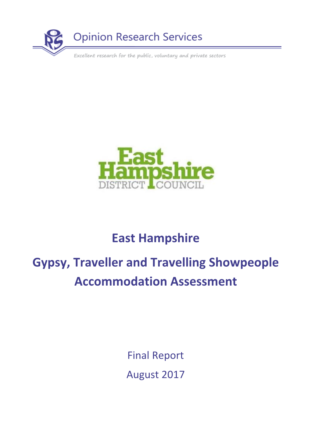 East Hampshire Gypsy, Traveller and Travelling Showpeople Accommodation Assessment