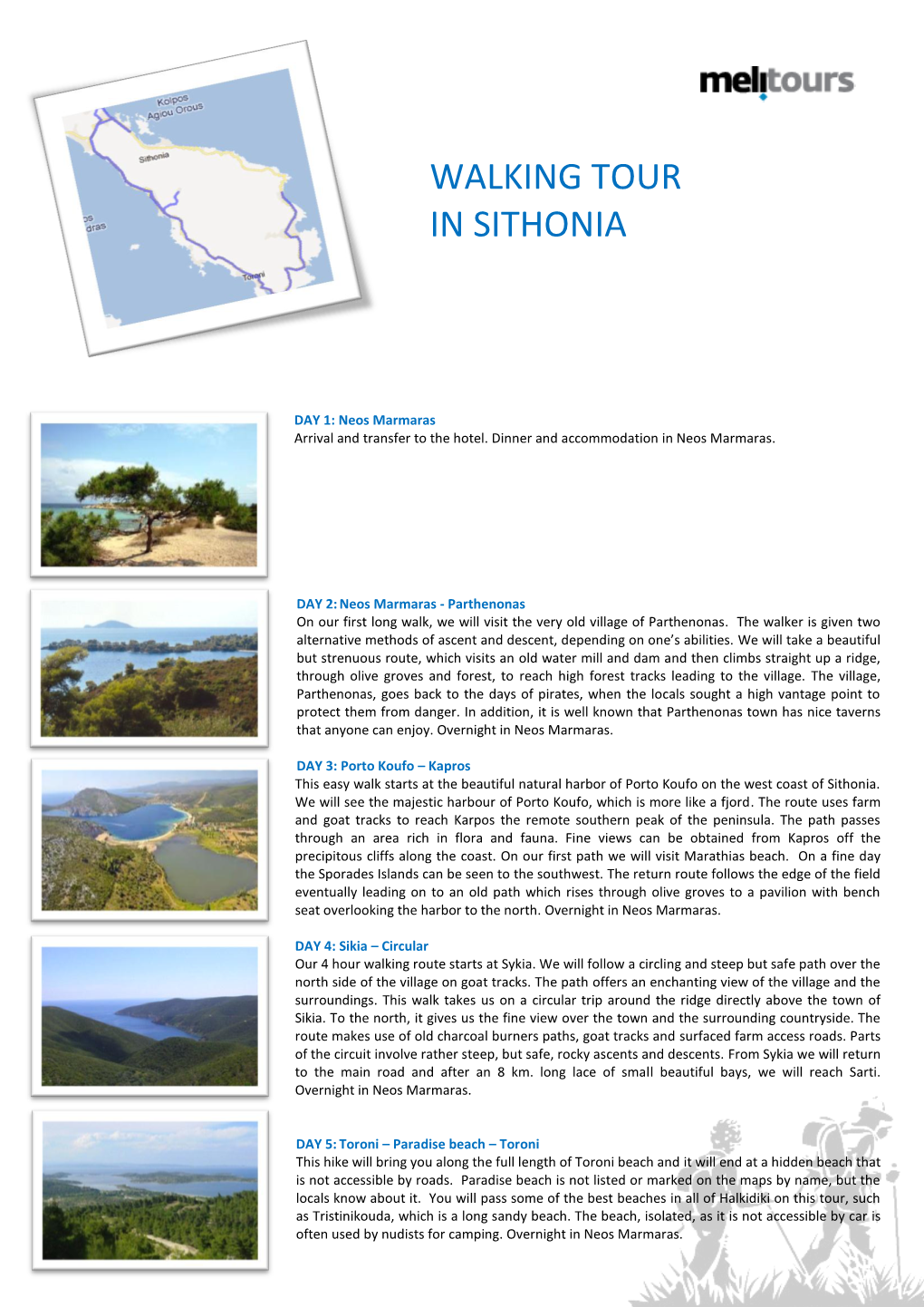 Walking Tour in Sithonia