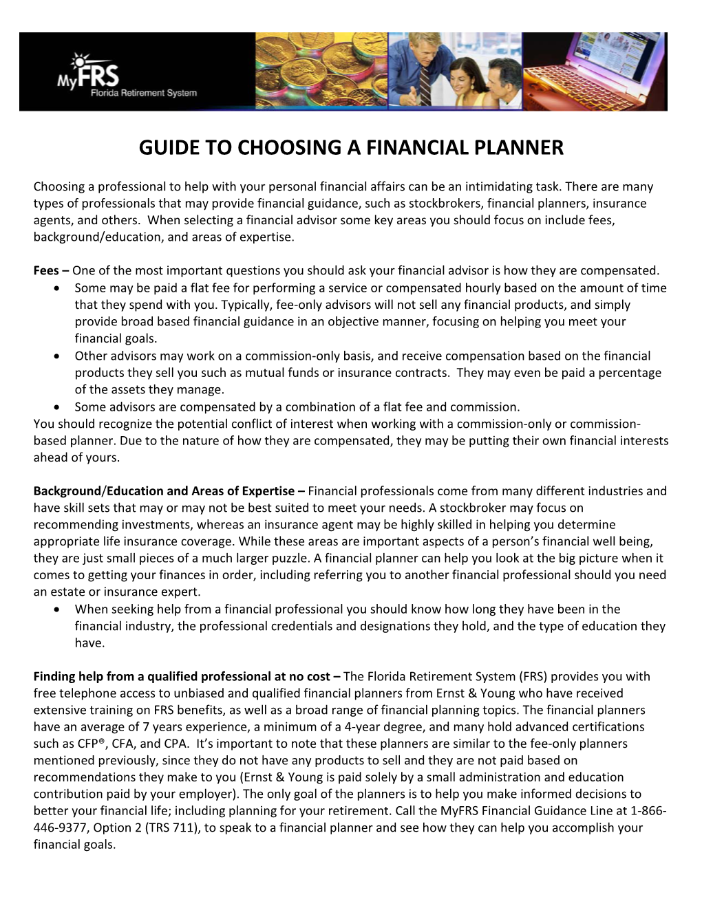 Guide to Choosing a Financial Planner