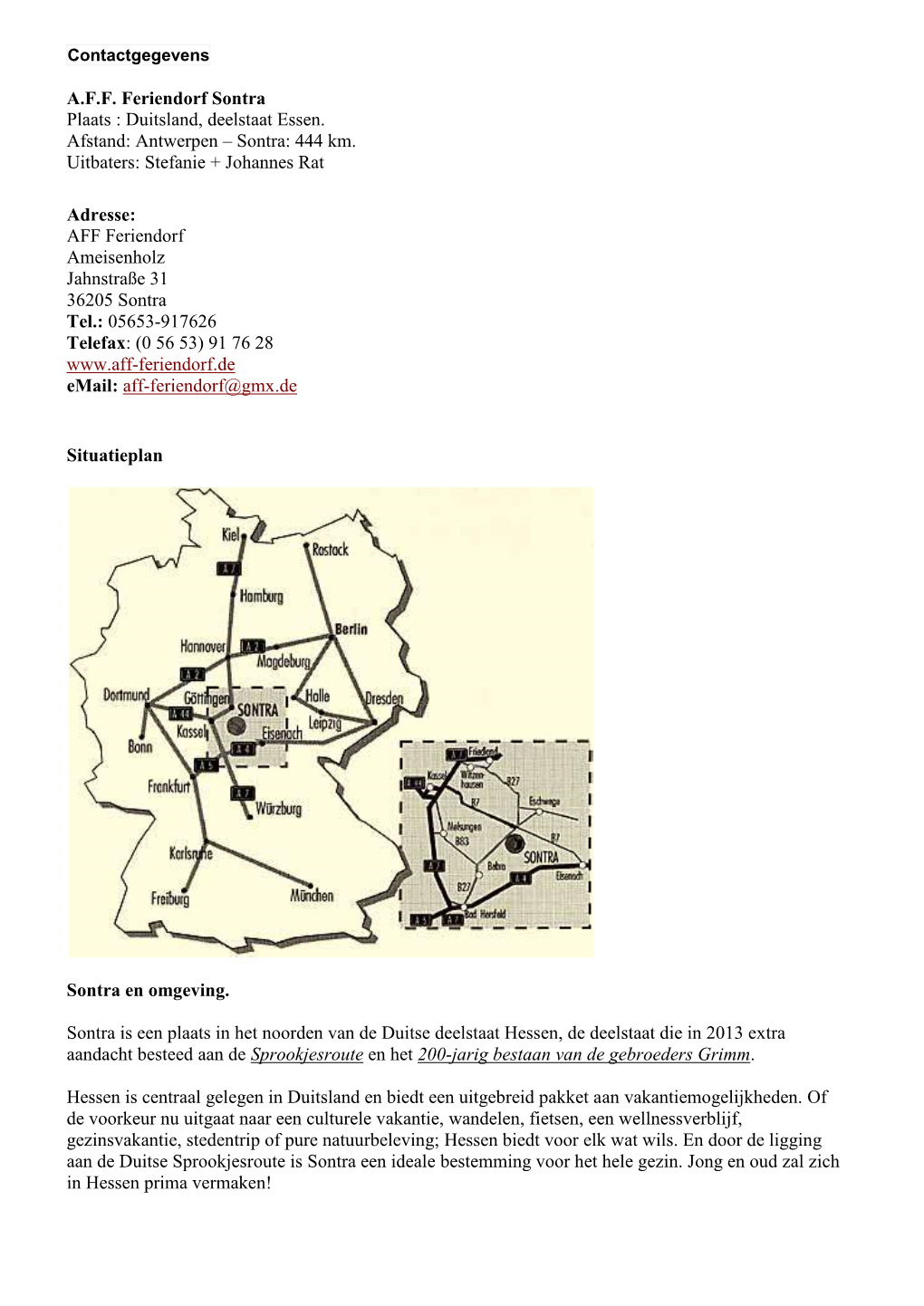 Sontra Plaats : Duitsland, Deelstaat Essen