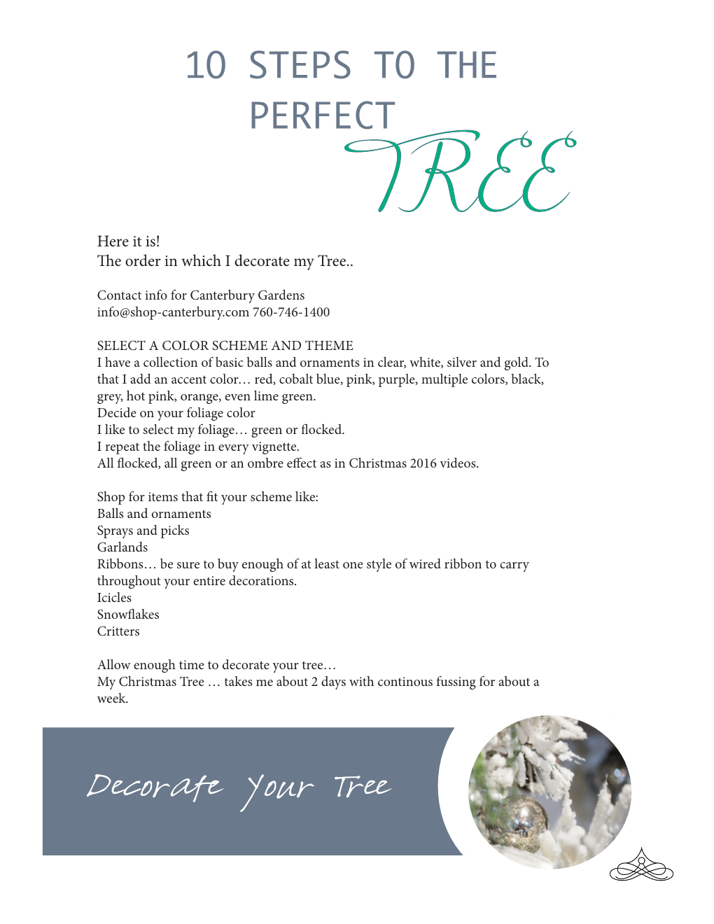 1O STEPS to the PERFECT TREE Here It Is! the Order in Which I Decorate My Tree