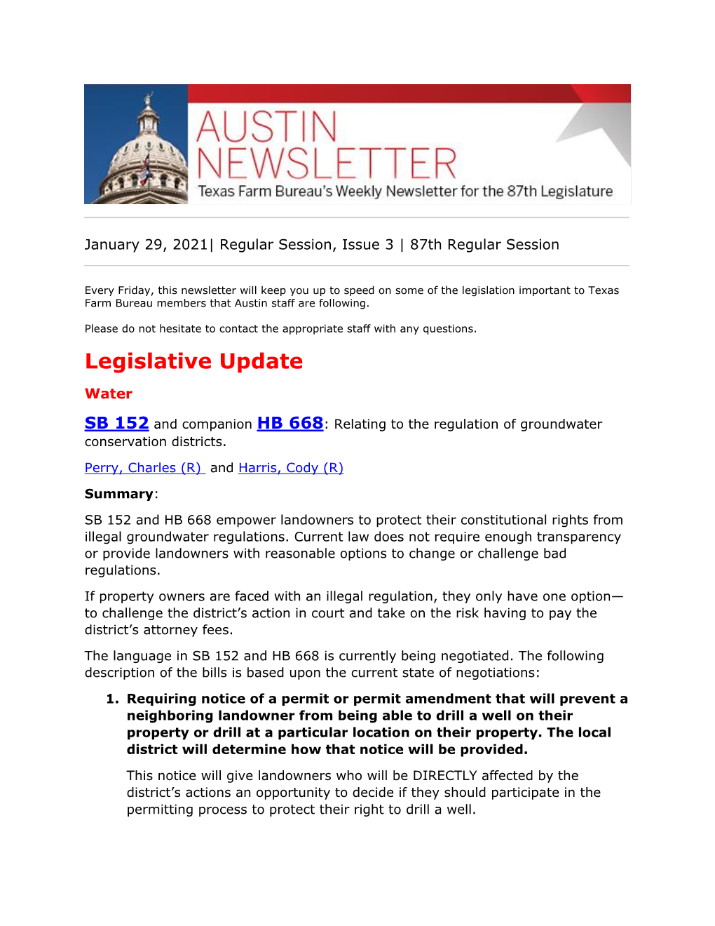 Legislative Update