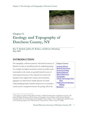 Geology and Topography of Dutchess County (.Pdf)