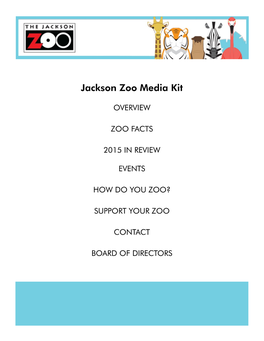 Jackson Zoo Media Kit