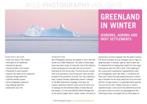 Greenland in Winter Icebergs, Aurora and Inuit Settlements