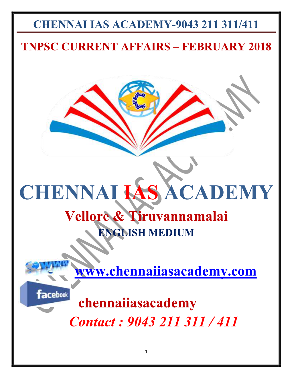 Chennai Ias Academy-9043 211 311/411