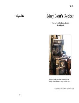 Mary Borst's Recipes