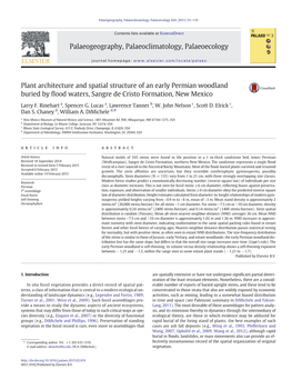 Plant Architecture and Spatial Structure of an Early Permian Woodland Buried by ﬂood Waters, Sangre De Cristo Formation, New Mexico