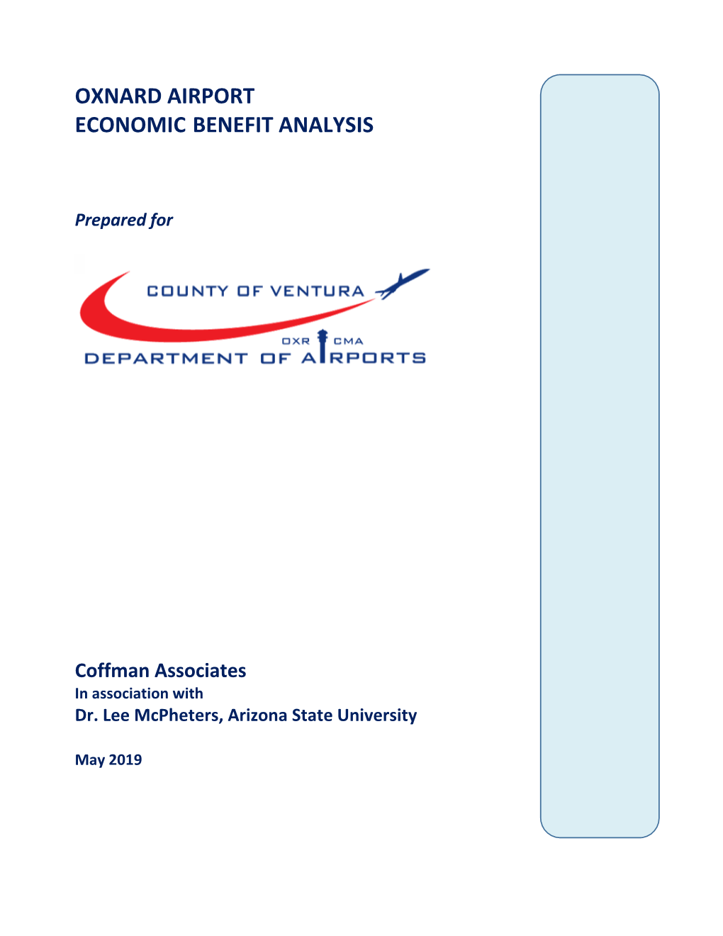 Oxnard Airport Economic Benefit Analysis